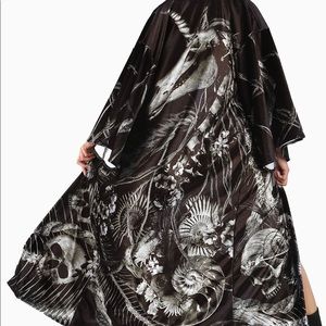 MAGIC DEATH UNICORN VELVET SWAN KIMONO